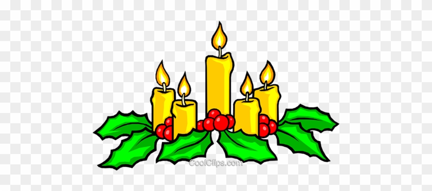 Festive Christmas Candles Royalty Free Vector Clip - Clip Art Advent Candles #1714824