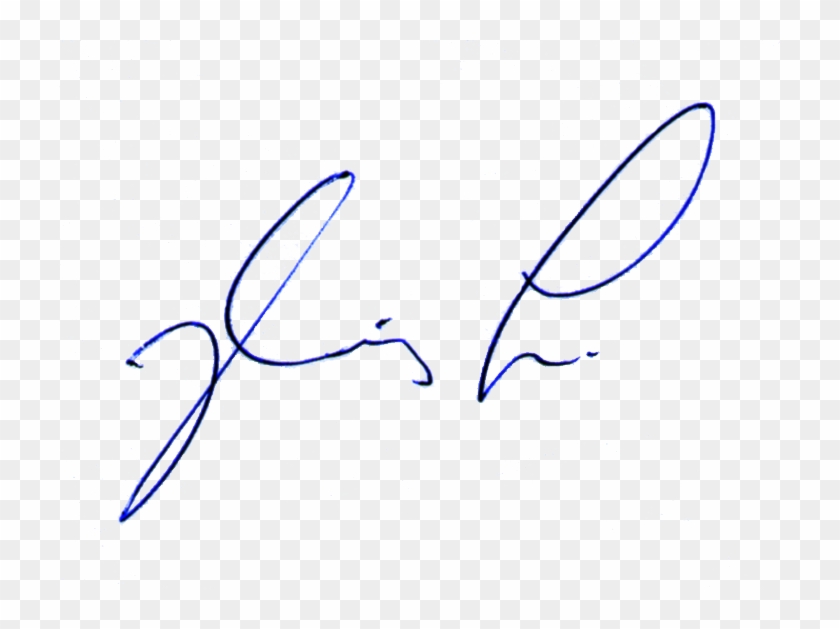 Transparent Blue Signature - Signature With Blue Ink #1714861