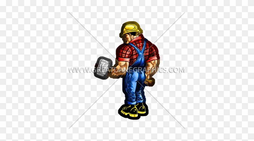 Worker With Sledgehammer - Cartoon #1715147