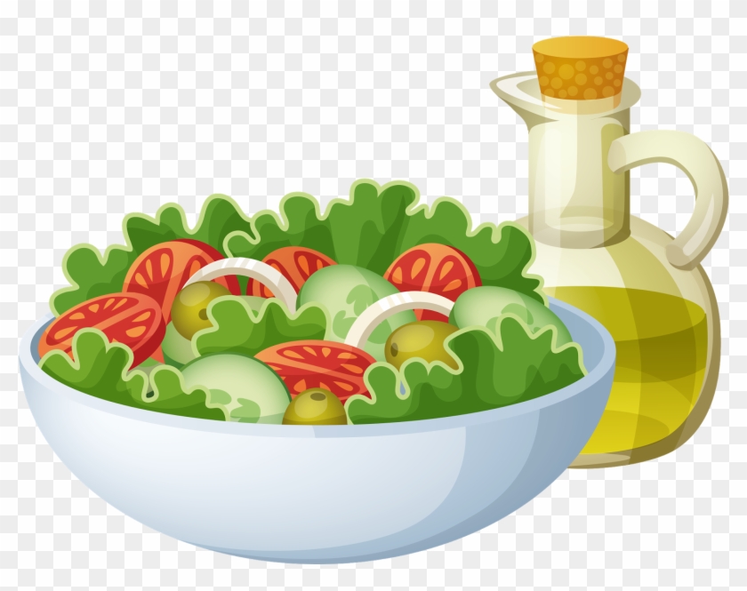 Salad Clipart Free - Cartoon Bowl Of Salad #1715462