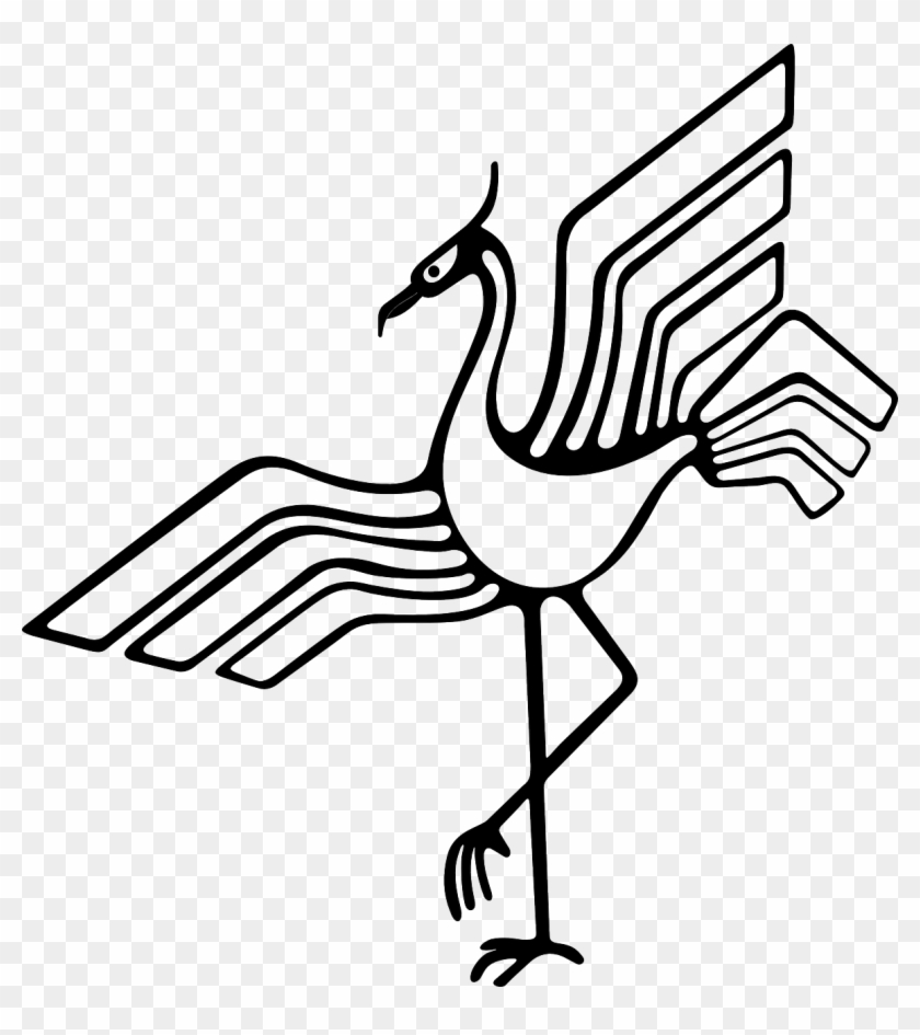 Vector - Bird Drawing Crane #1715584