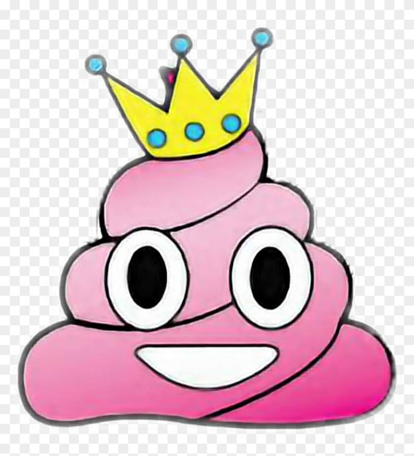 #princess #poo #princesspoo #pink #emojisticker #emoji - Pink Princess Poop Emoji #1715643