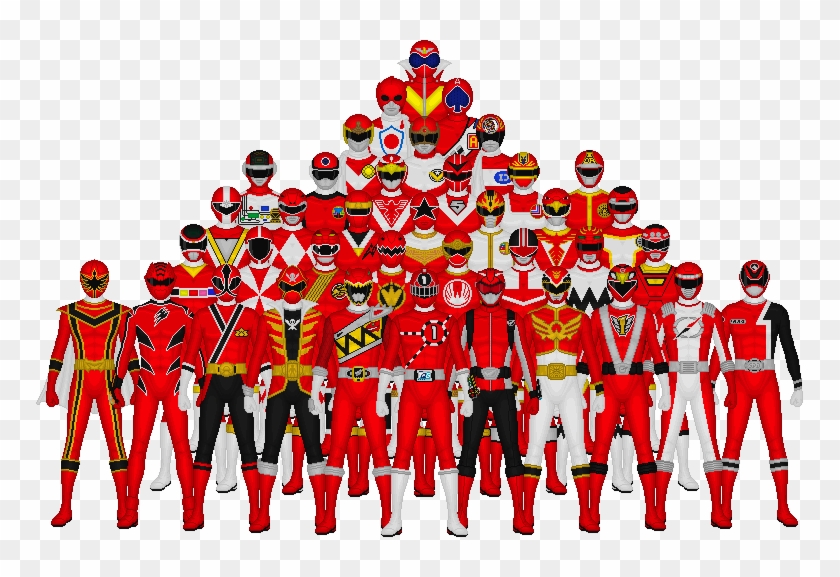 All Of Super Sentai's Reds By Taiko554 Power Rangers - Все Красные Рейнджеры #1715898