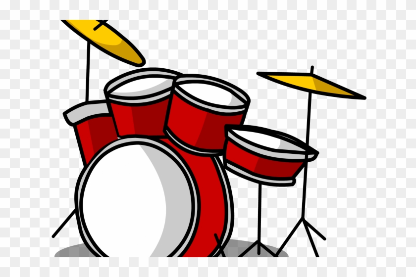 Drum Clipart Club Penguin - Drum Kit Cartoon #1715976