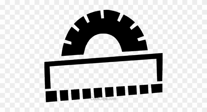 Protractor Clip Art Images - Cartoon Blue Ribbon #1716047