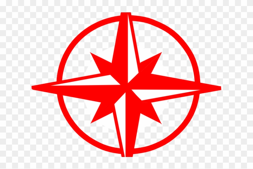 Compass Clipart Black And White - Red Compass Png #1716048