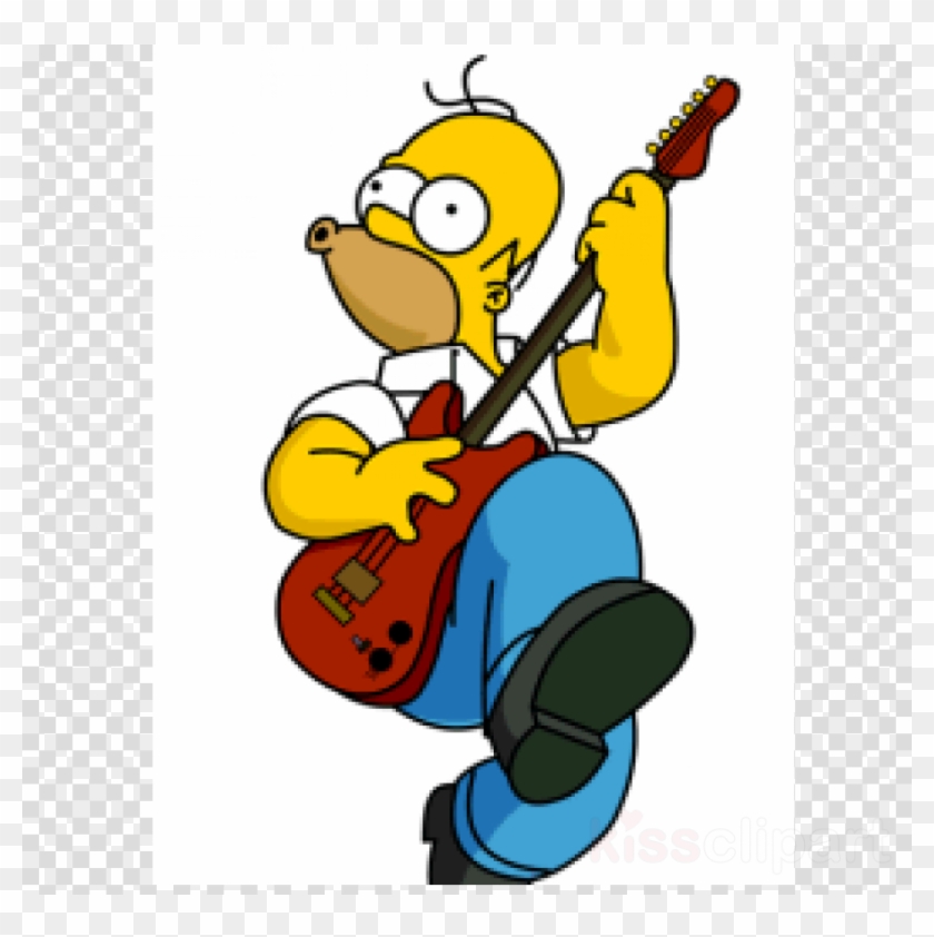 Homer Guitarra Clipart Homer Simpson Bart Simpson Maggie - White Whatsapp Logo Png Hd #1716163
