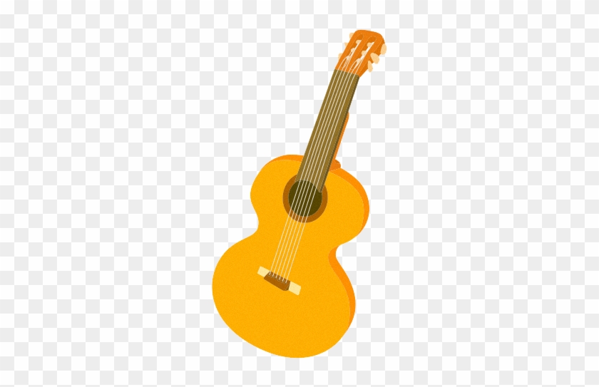 Acoustic Guitar Clipart Comic - Cartoon Instruments #1716168