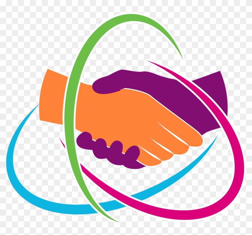 Handshake Clipart Orange - Hand Shake Logo #1716225