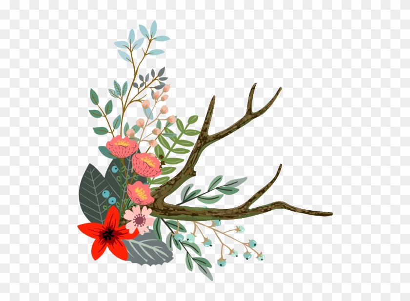 Flowers On A Branch - Illustration #1716236