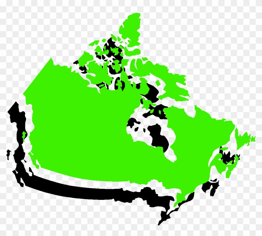 Geography Clipart Geography Canadian - Map Of Canada Silhouette Trans Png #1716334