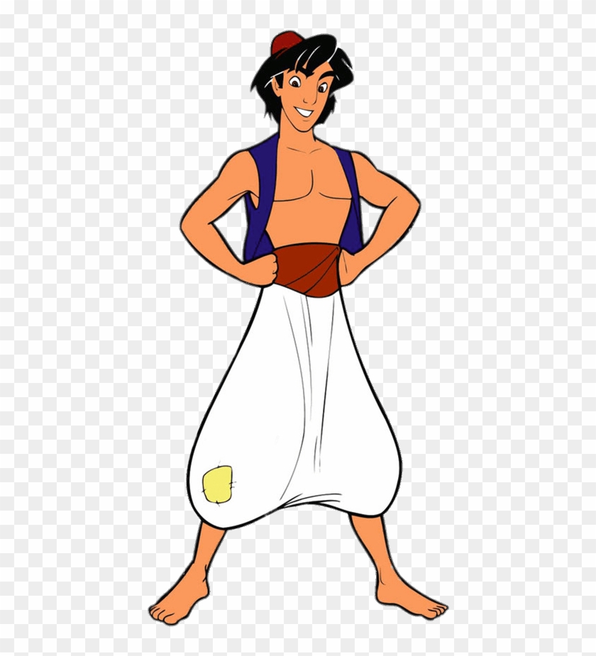 Aladdin Hands In Side - Aladdin And Abu Png #1716346