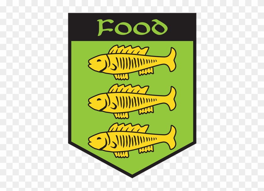 Green And Yellow Crest With Three Fish On It - Green And Yellow Crest With Three Fish On It #1716428