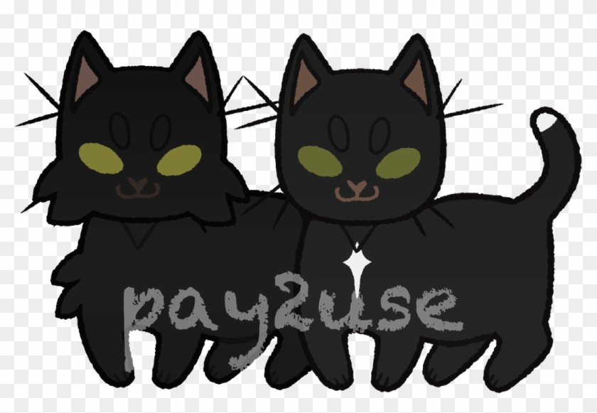 P2u Lineart - Black Cat #1716587