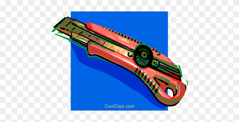 Exacto Knife Royalty Free Vector Clip Art Illustration - Toy Vehicle #1716618