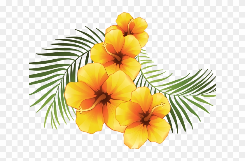 Exotic Clipart Moana - Yellow Hibiscus Clip Art #1716682