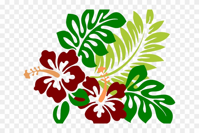 Red Flower Clipart Moana - Hibiscus Clip Art #1716686