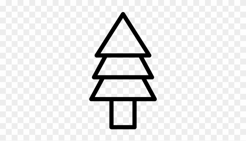 Christmas Tree Vector - Christmas Tree Made Of Triangles #1716745