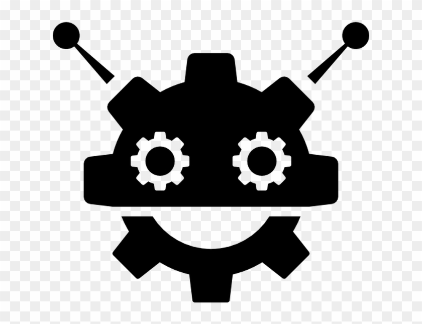 Robocog Logo Of A Robot With Cogwheel Head Shape Free - Robot Logo Png #1716781