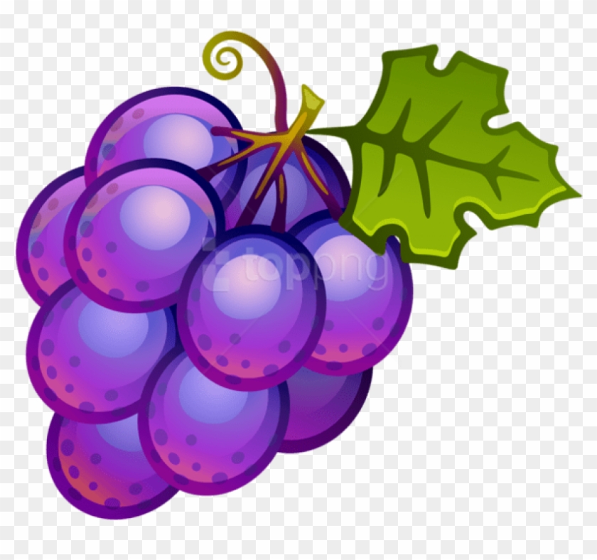 Free Png Large Painted Grapes Png - Grapes Fruit Clipart #1716865