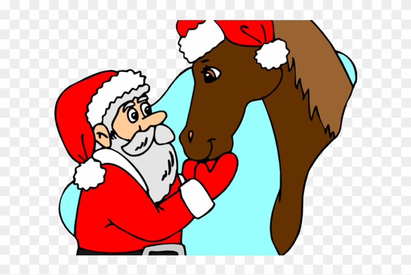 Horse Clipart Xmas - Clip Art Christmas Horse #1717154