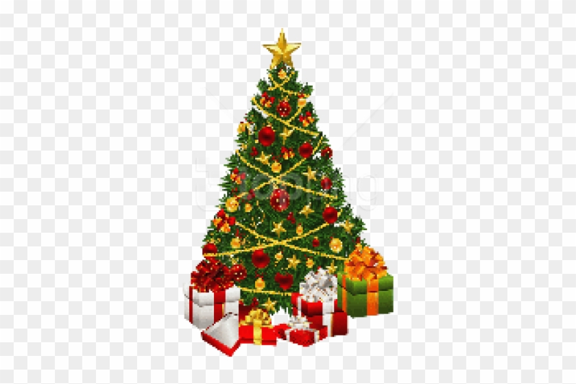 Free Png Download Christmas Fir Clipart Png Photo Png - Christmas Tree With Presents Clip Art #1717160