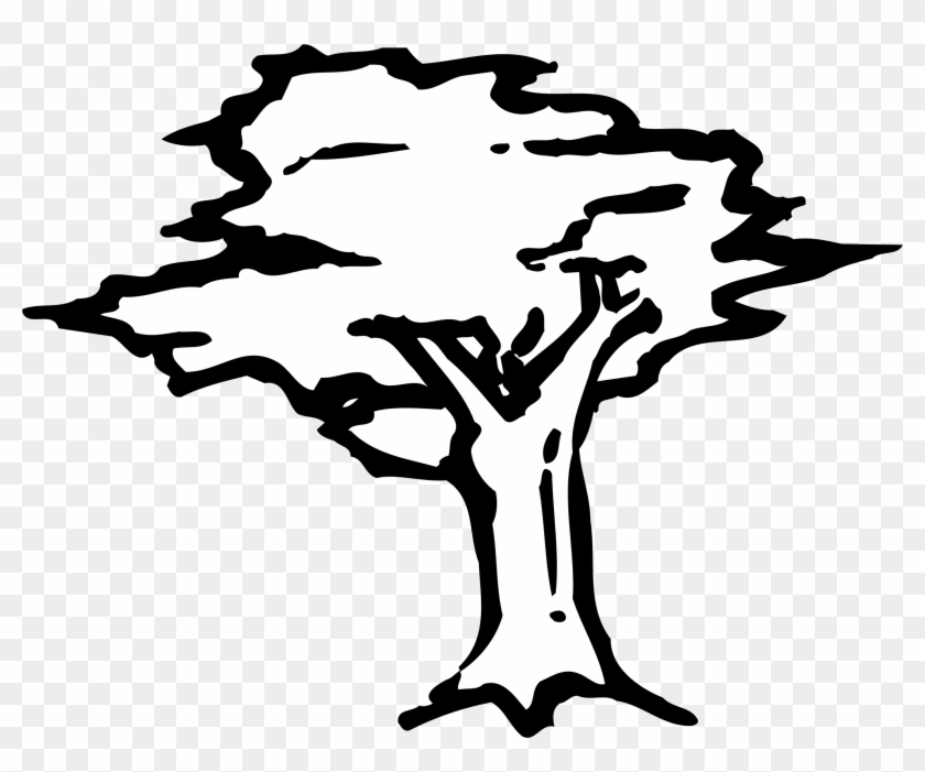 Raseone Tree 1 By @raseone, A Stylized Black And White - รูป วาด ต้นไม้ Png #1717389