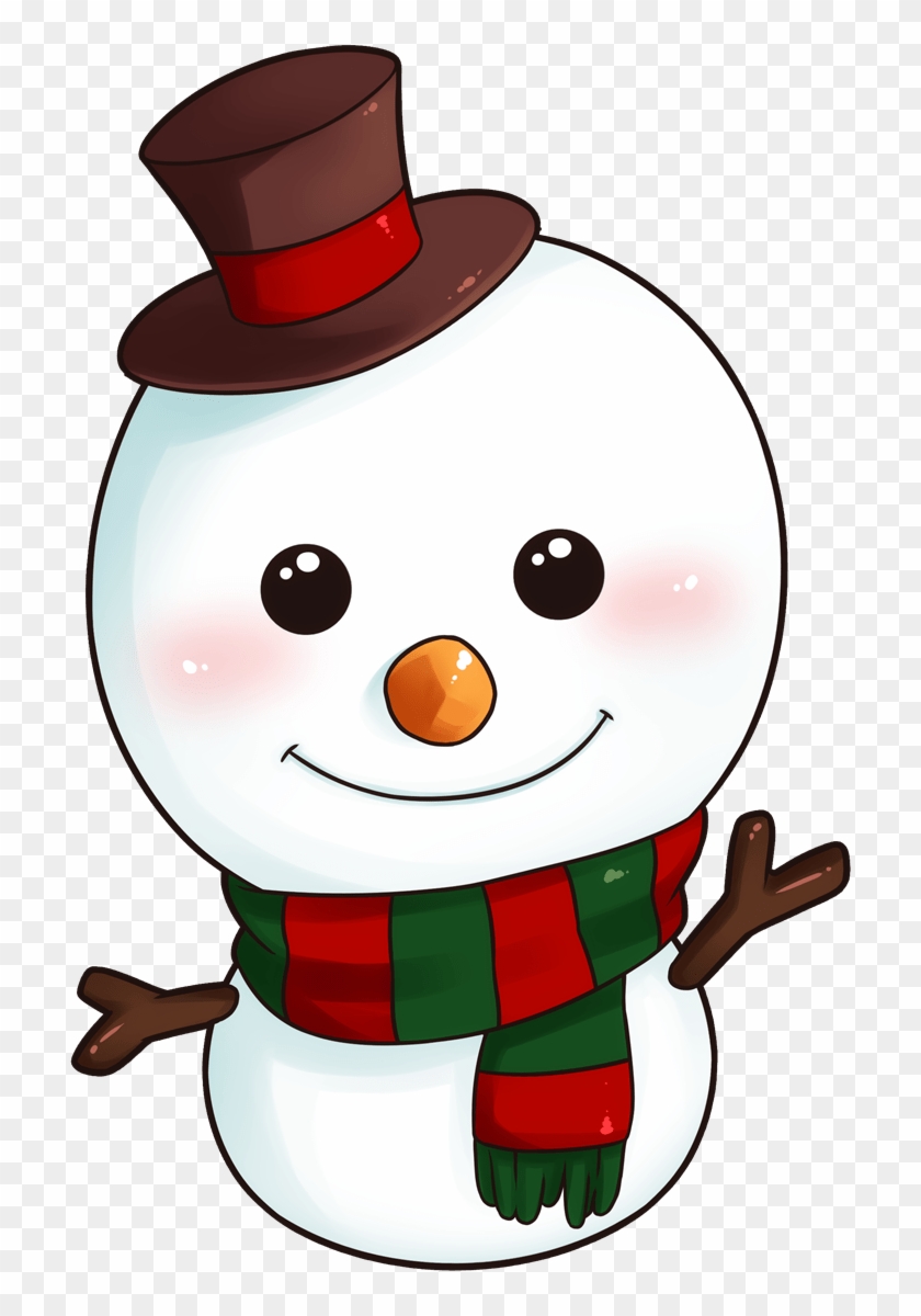 Cartoon Snowman Clip Art - Christmas Cute Snowman Cartoon #1717435