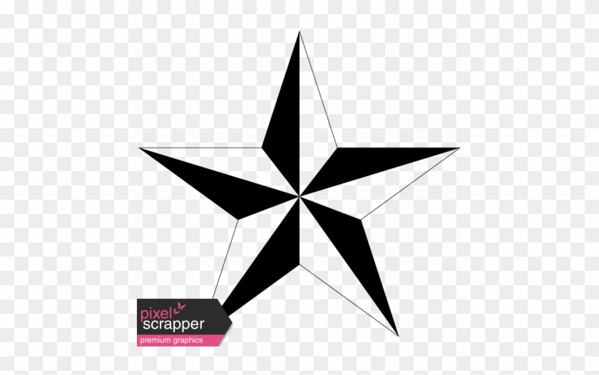 Vintage Star Shape Graphic By Marisa Lerin - Nautical Star Png #1717463
