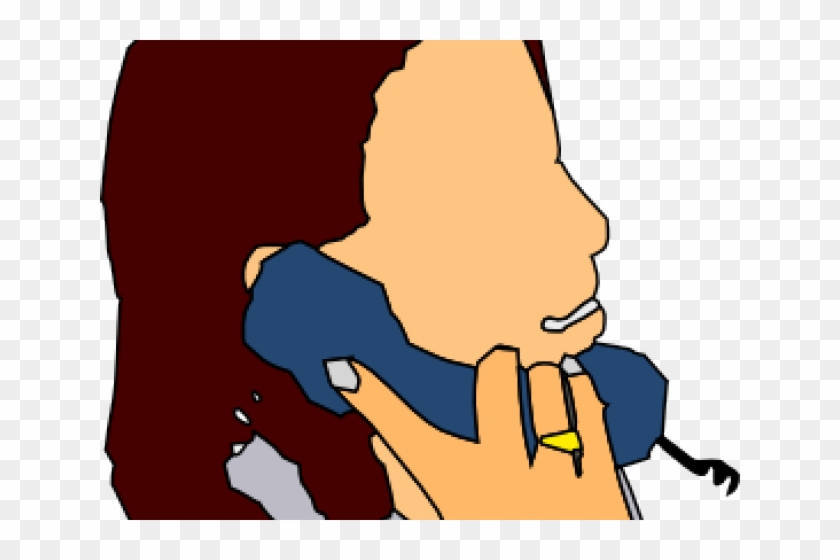 Phone Clipart Phone Conversation - Girl Talking On Phone Clipart #1717469