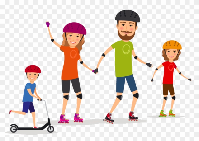 Clipart Family Roller Skating - Family Roller Skating #1717538