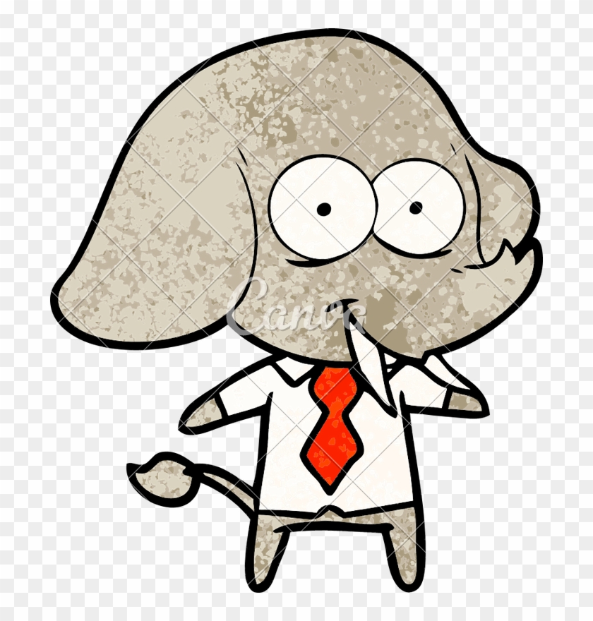 Happy Cartoon Elephant Boss - Happy Cartoon Elephant Boss #1717684