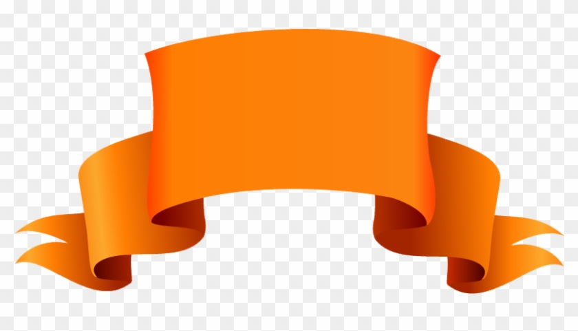 Orange Banner Png Transparent Images - Vector Shape Png #1717691