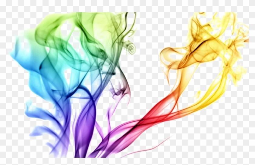 Colorful Smoke Transparent Png - Rainbow Smoke Png Transparent #1717734