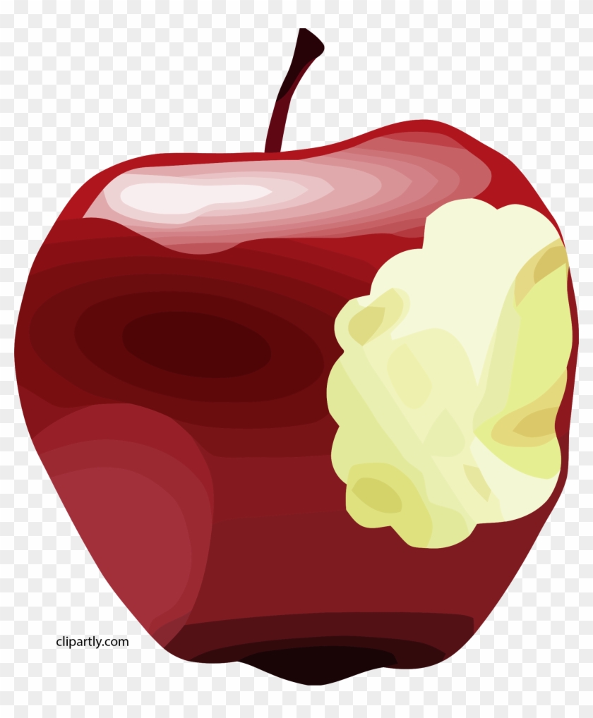 Apple Bitten Dan Gerhard Brown Apple Clipart Png - Apple With Worm #1717751