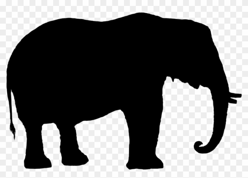 Elephant Silhouette Elephant Silhouette Elephant Young - Elephant Silhouette Png #1717758