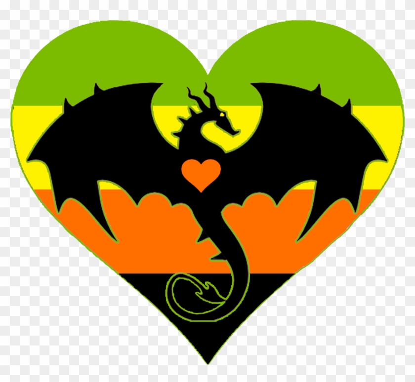 Heart Myart Dragon Ace Asexual Aromantic Redbubble - Asexual Dragon #1717899