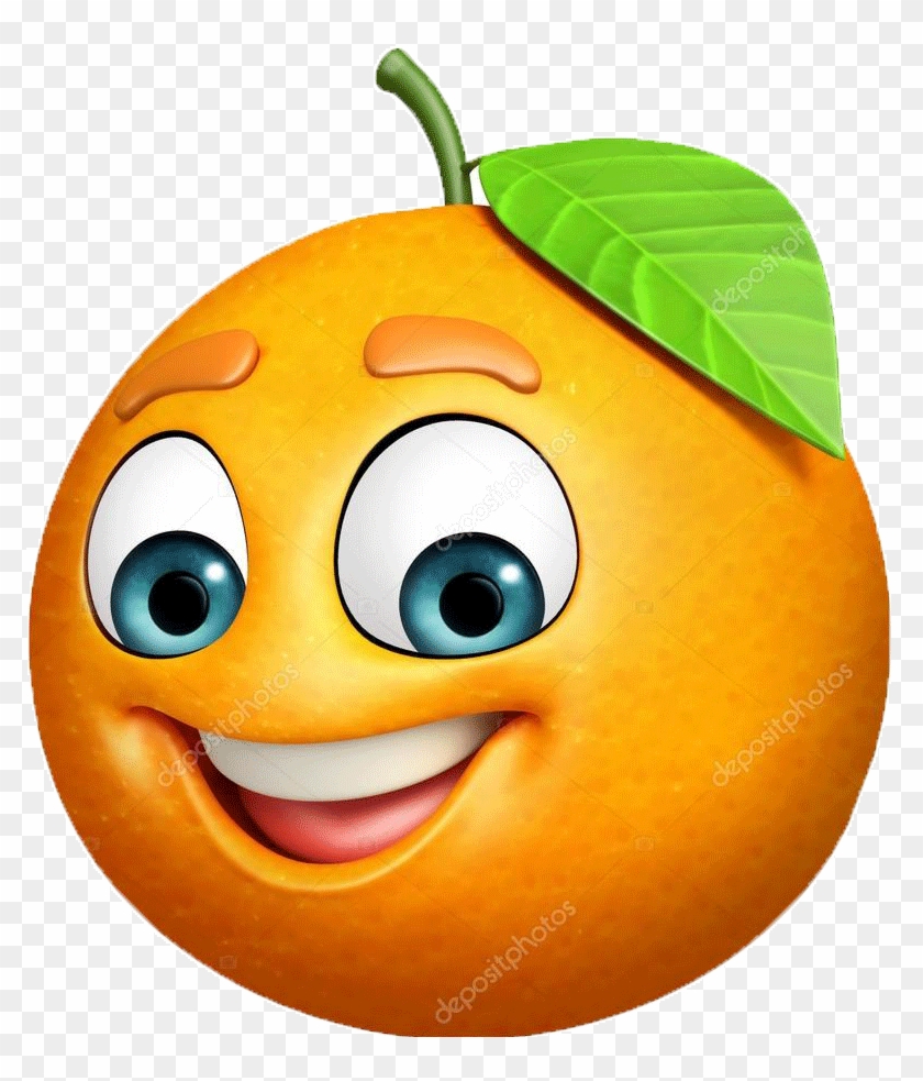 Portakalpng - 3d Fruit Cartoon Character - Free Transparent PNG Clipart  Images Download