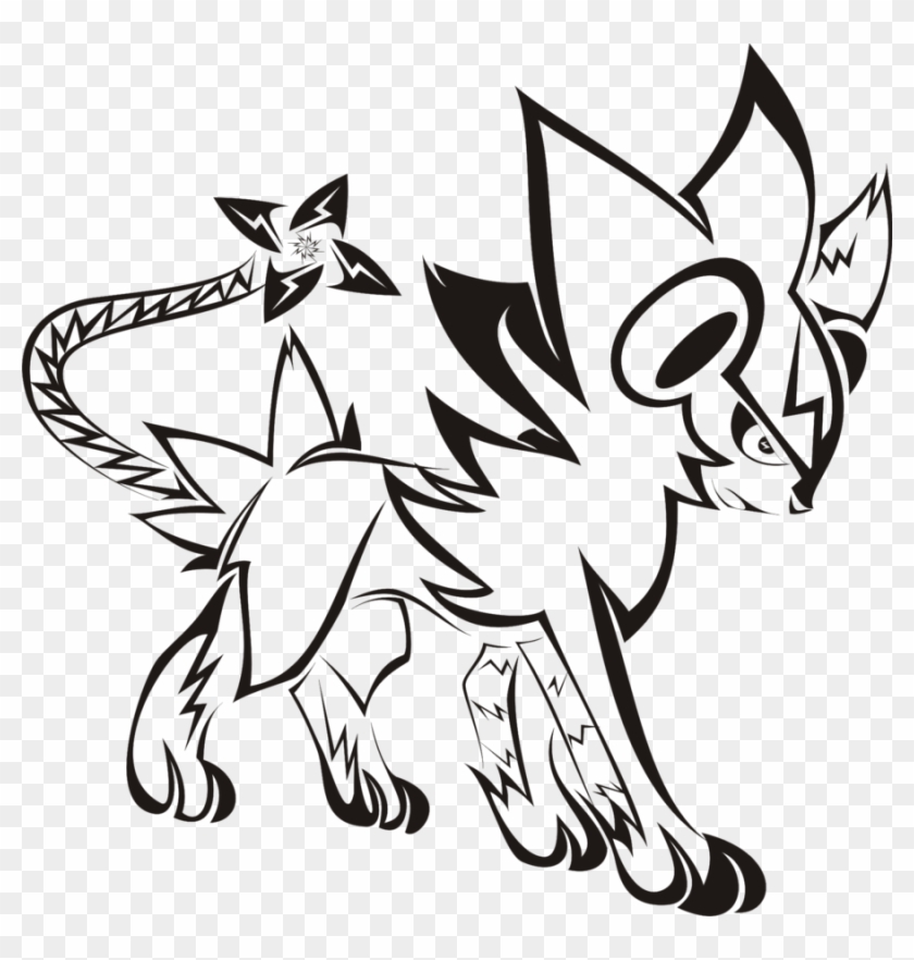 Photoshop Clipart Tribal - Pokemon Luxray Coloring Pages #1718198