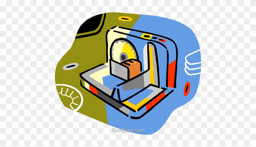 Electric Slicer Royalty Free Vector Clip Art Illustration - Electric Slicer Royalty Free Vector Clip Art Illustration #1718274