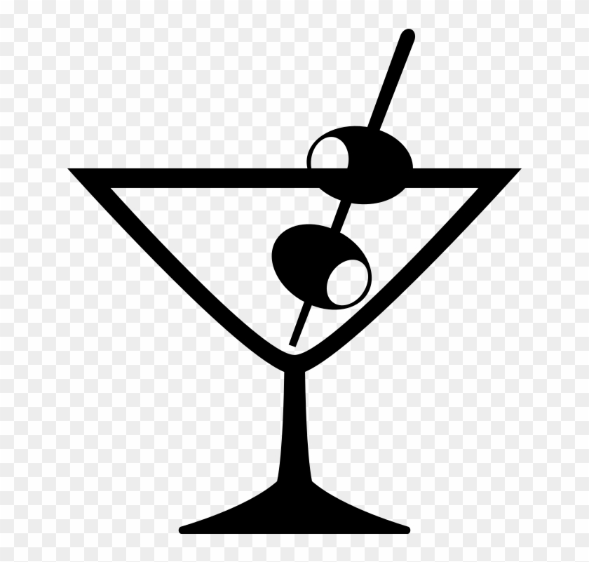 Emojione Bw 1f378 - Cocktail Emoji Black And White #1718464