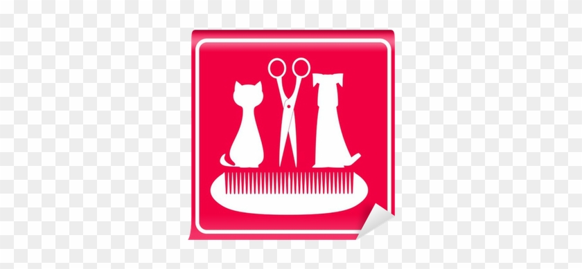 Grooming Barbershop For Pet With Dog, Cat Scissors - Peluqueria Canina Decoracion #1718577