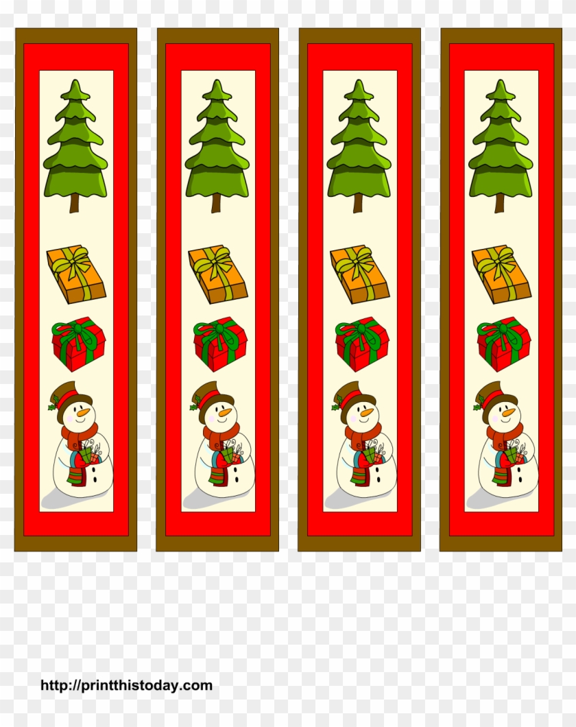 Snowman And Christmas Tree Bookmarks - Snowman And Christmas Tree Bookmarks #1718685