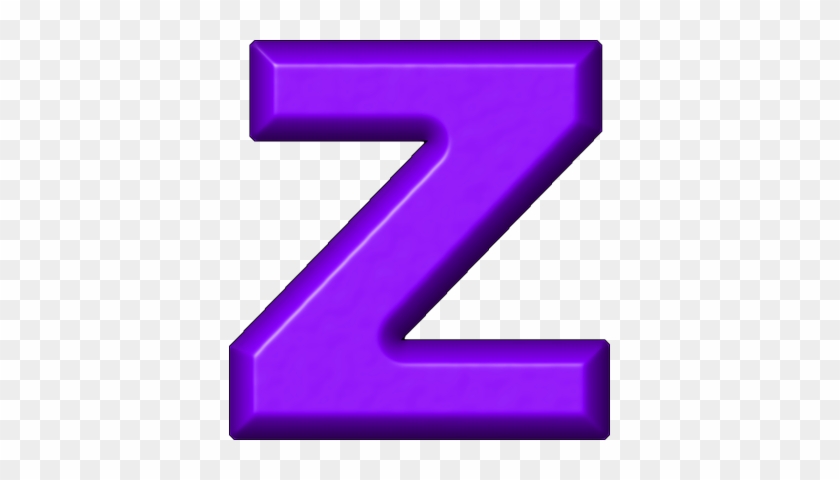 Purple Refrigerator Magnet Z - Purple Z Alphabet #1718914