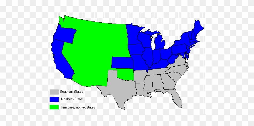 United States In 1861 Irls - Race Map In Usa #1719034