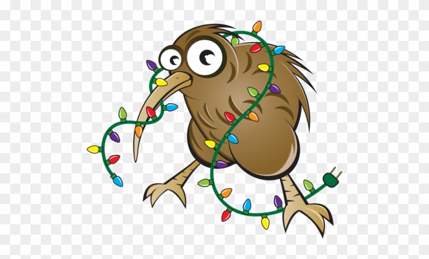 Kiwi Lights - Christmas Kiwi Bird Png #1719276