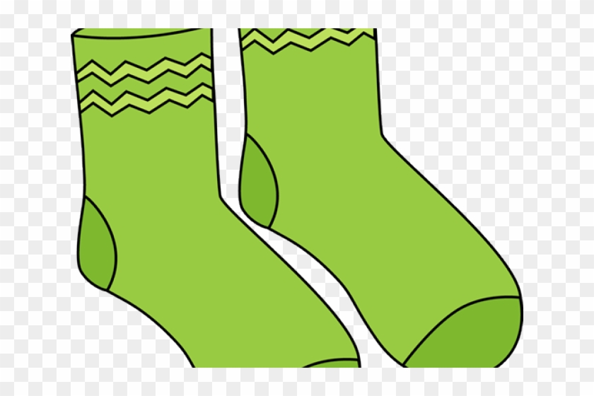 Pair Clipart Colored Sock - Calcetin Verde #1719358