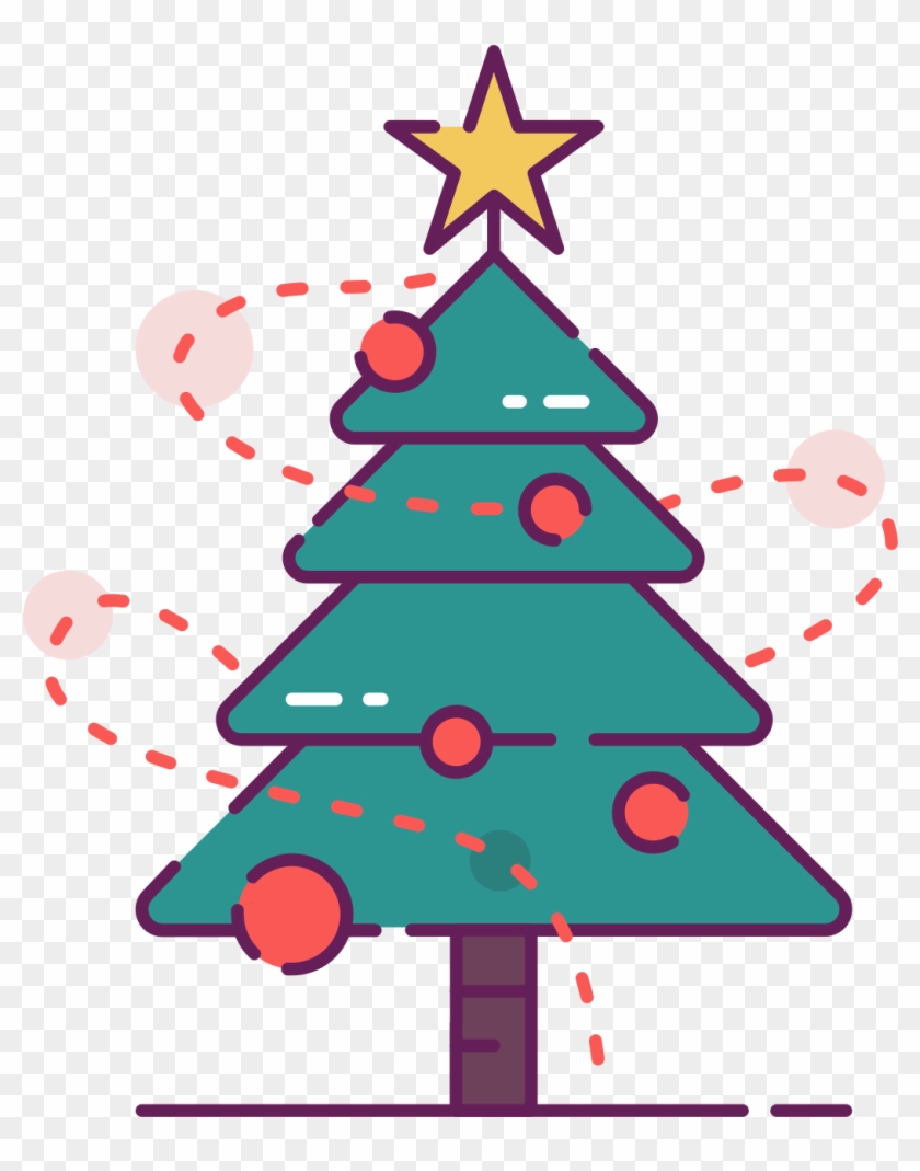 Decorated Christmas Tree Clip Art Free Hq - Make A Christmas Tree Drawing #1719374