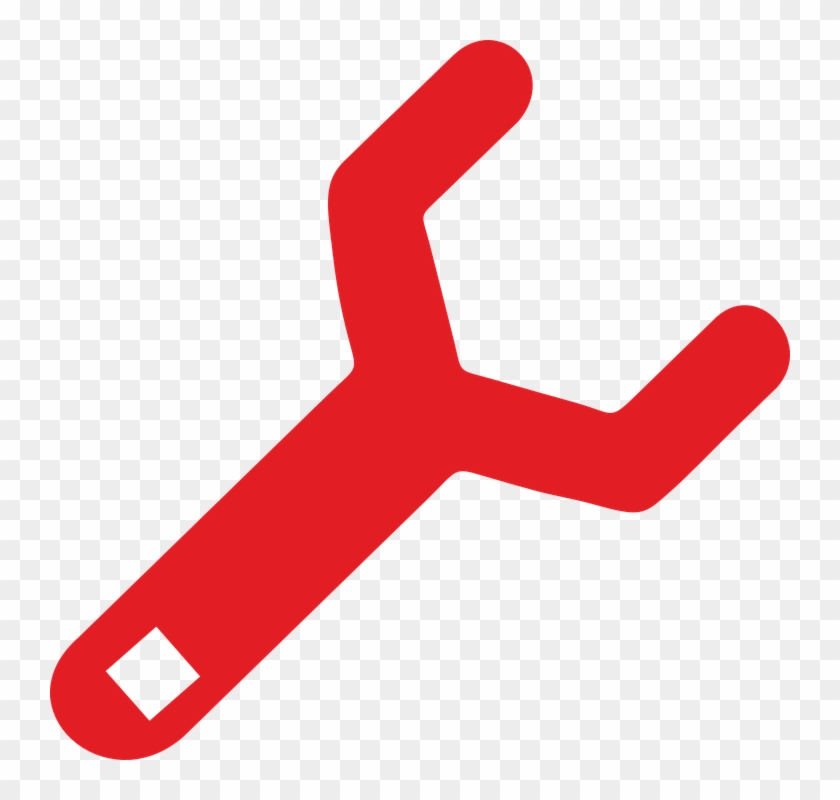 Free Vector Graphic On Pixabay Tools - Wrench And Nut Icon Red #1719602