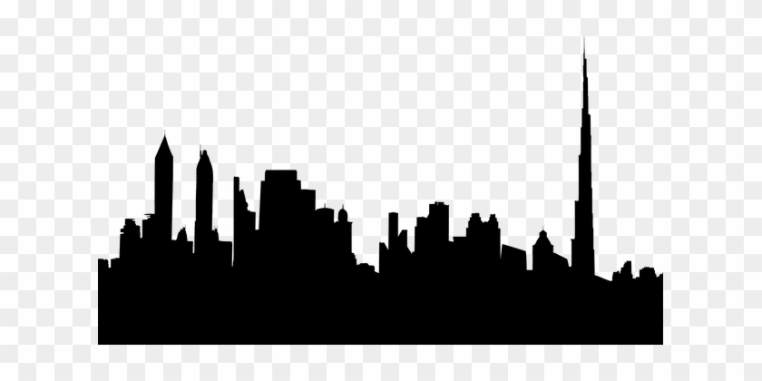 Dubai, Cityscape, Skyline, Architecture - Silhouette Cityscape #1719659